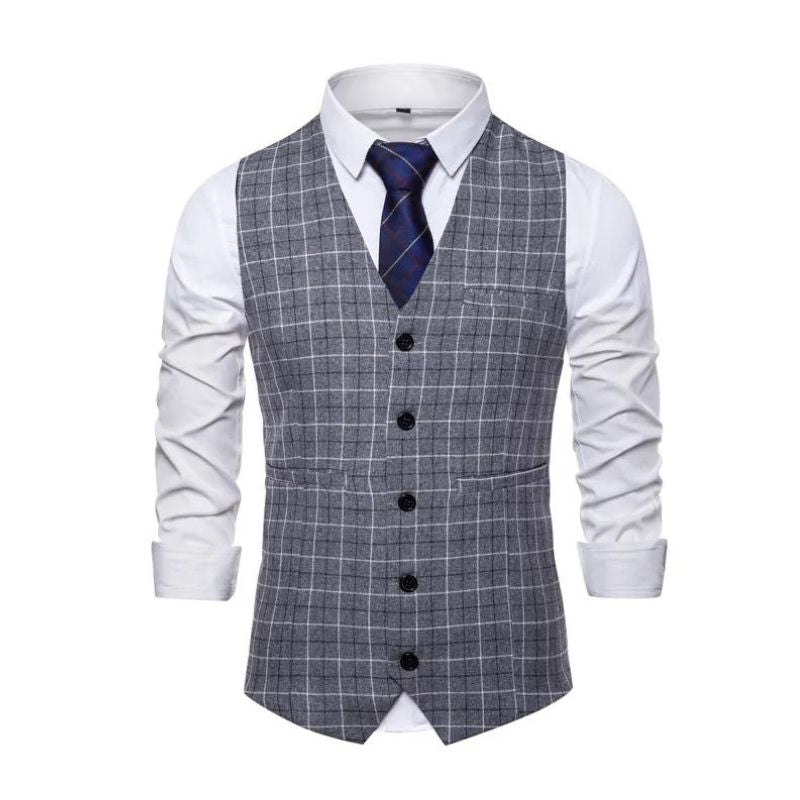 Colete Masculino Xadrez Formal Maximus
