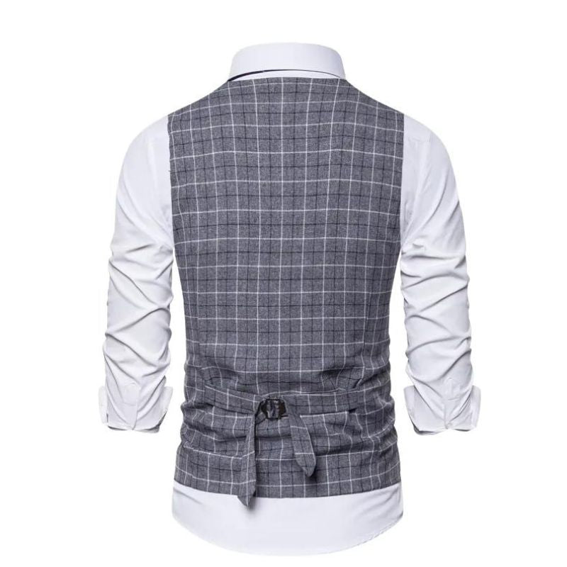 Colete Masculino Xadrez Formal Maximus