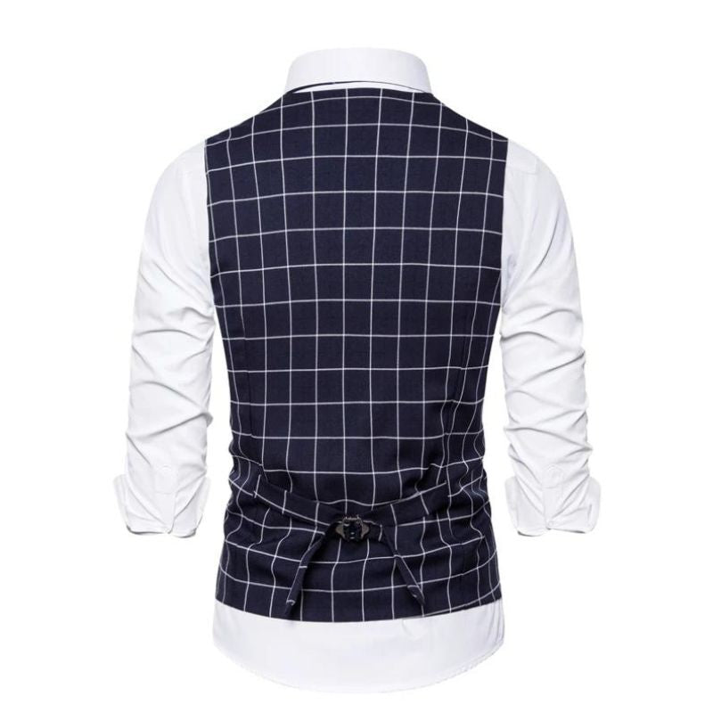 Colete Masculino Xadrez Formal Maximus