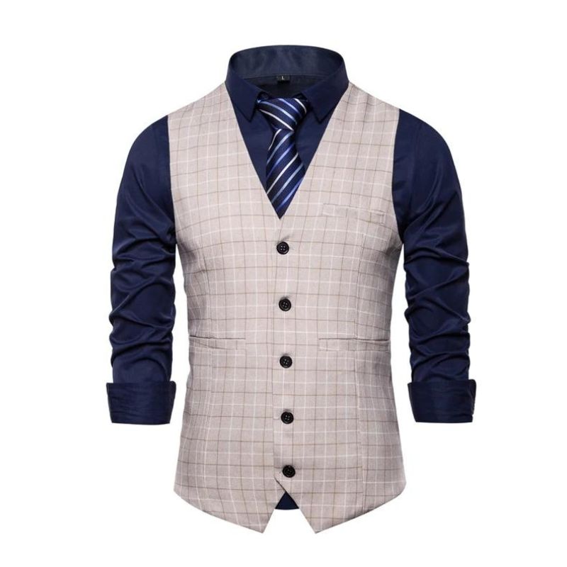 Colete Masculino Xadrez Formal Maximus