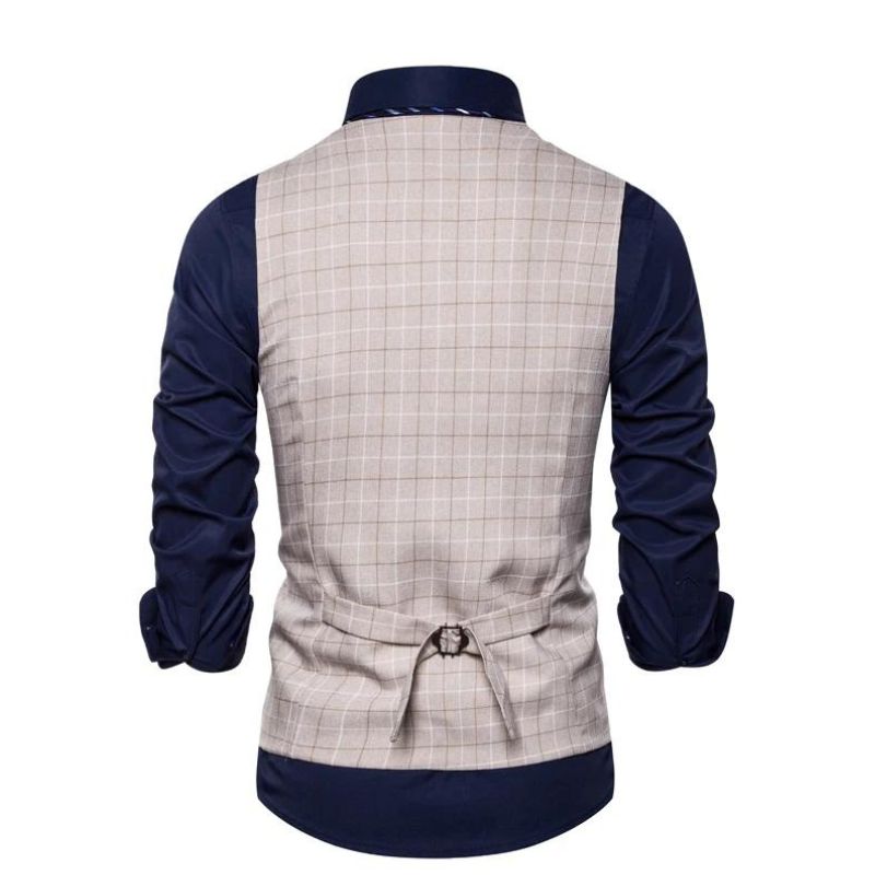 Colete Masculino Xadrez Formal Maximus