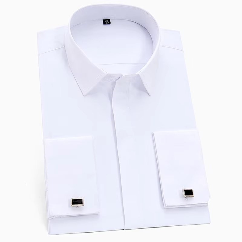 Camisa Social Masculina Punho Duplo Formal Maximus