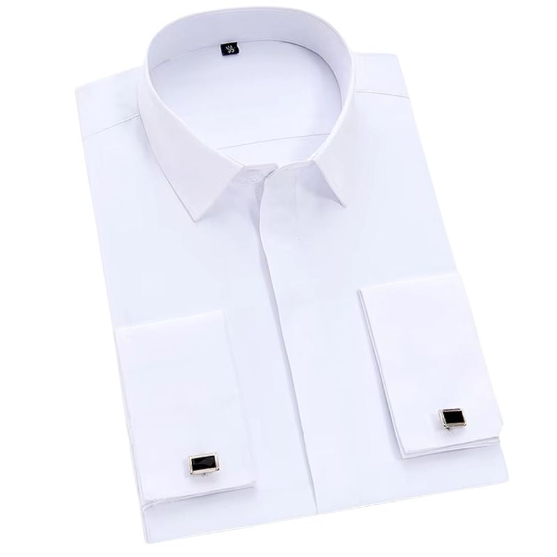 Camisa Social Masculina Punho Duplo Formal Maximus