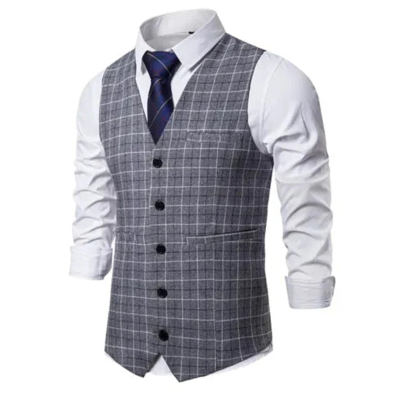 Colete Masculino Xadrez Formal Maximus