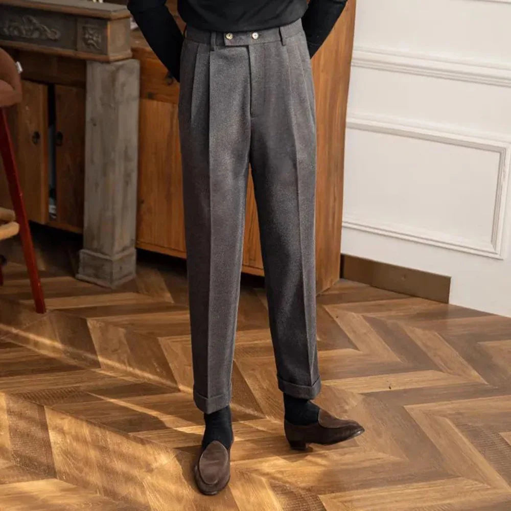 Calça Alfaiataria Masculina Estilo Inglês Dominus
