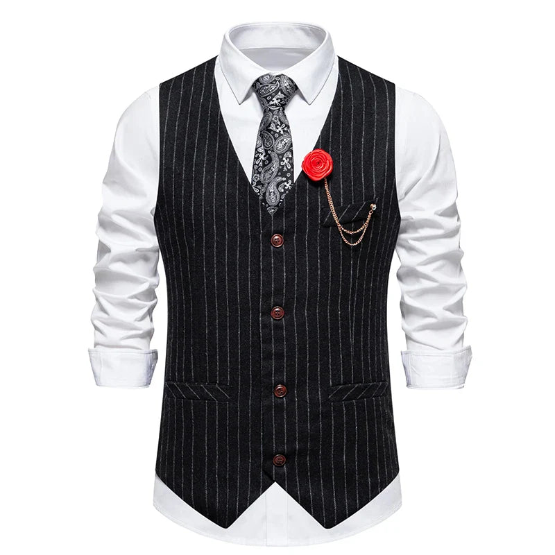 Colete Masculino Risca de Giz Retro Maximus
