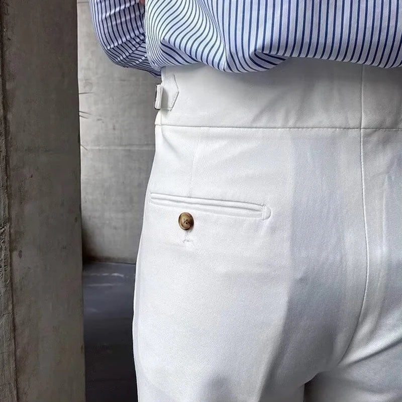 Calça Social Masculina de Alfaiataria Estilo Italiana Dominus
