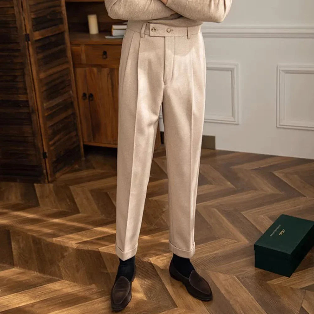 Calça Alfaiataria Masculina Estilo Inglês Dominus