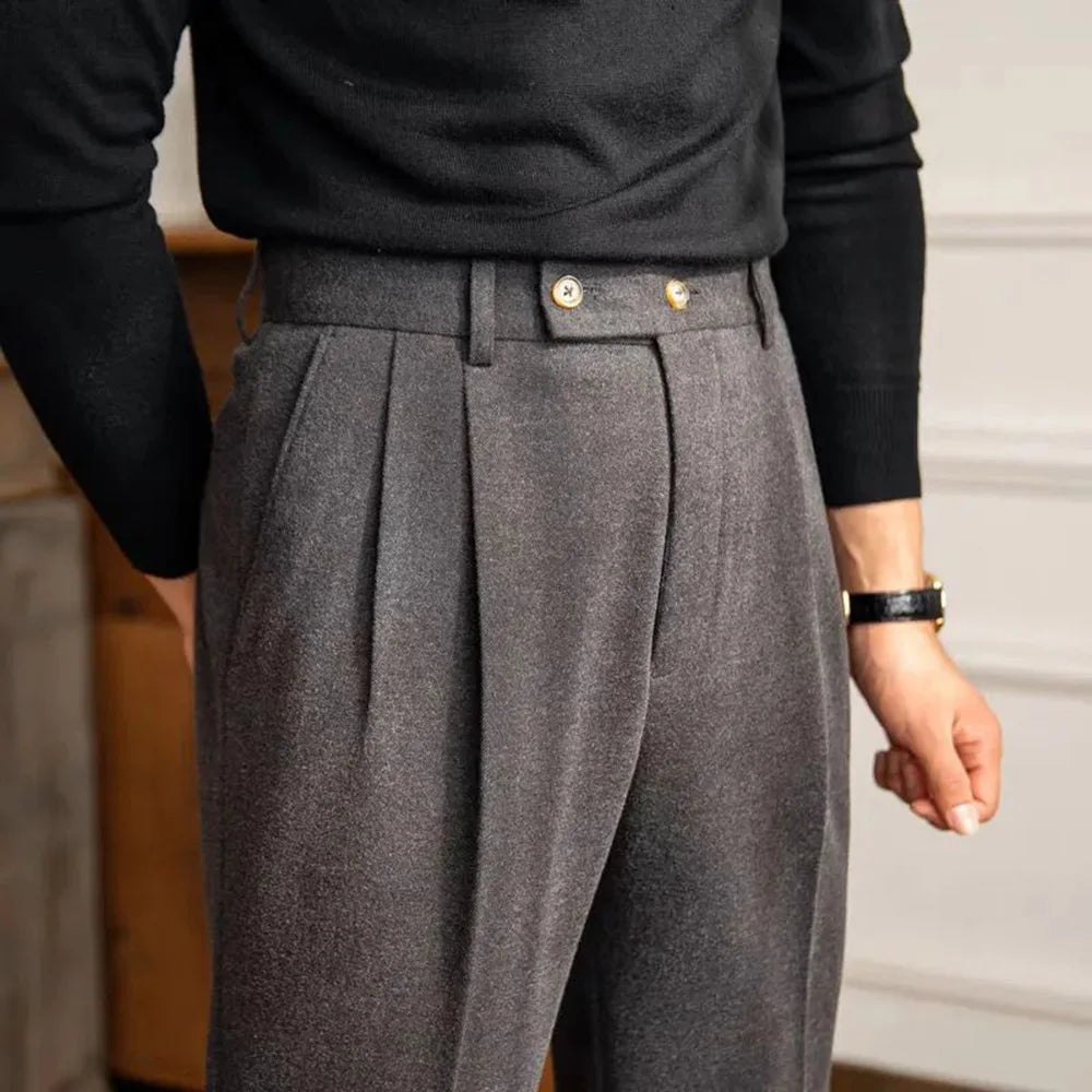 Calça Alfaiataria Masculina Estilo Inglês Dominus