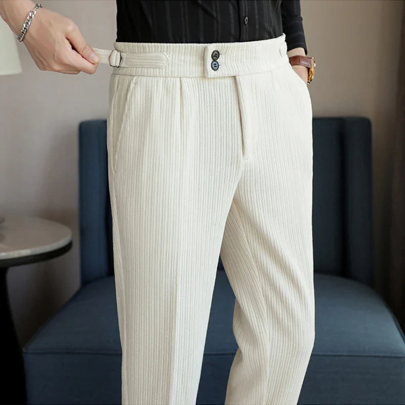Calça Alfaiataria Masculina Canelada Dominus