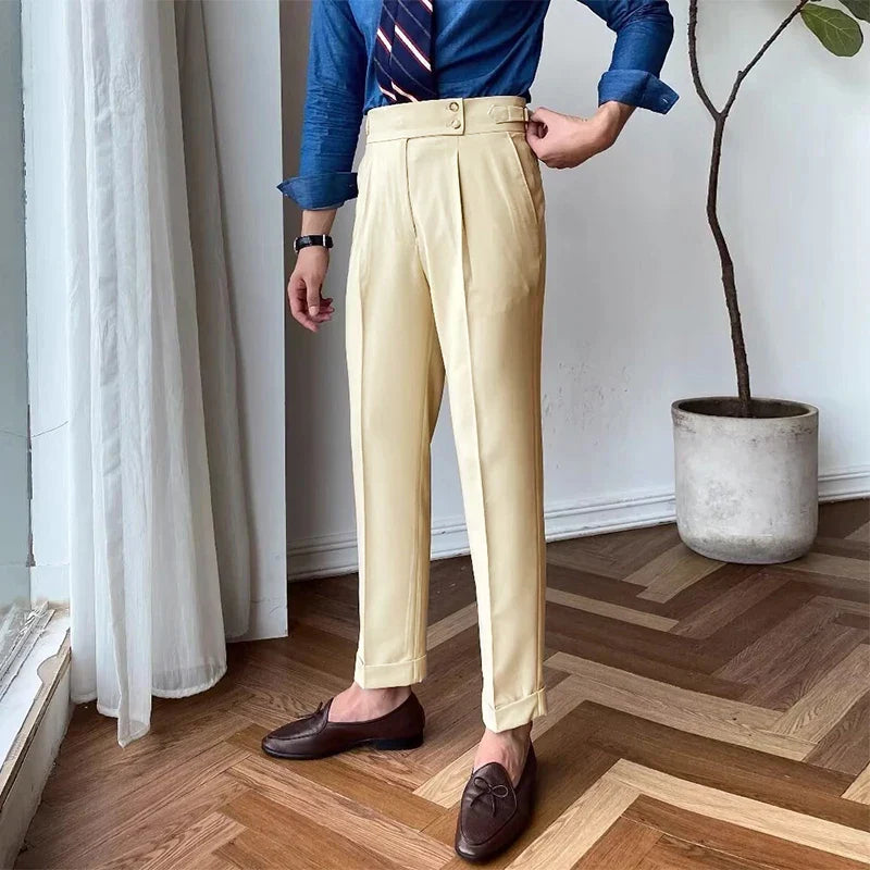 Calça Social Masculina de Alfaiataria Estilo Italiana Dominus