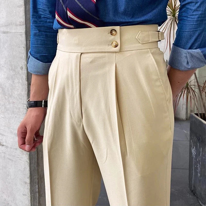 Calça Social Masculina de Alfaiataria Estilo Italiana Dominus