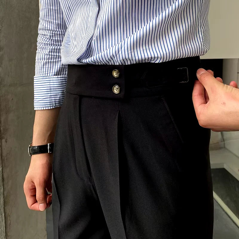 Calça Social Masculina de Alfaiataria Estilo Italiana Dominus