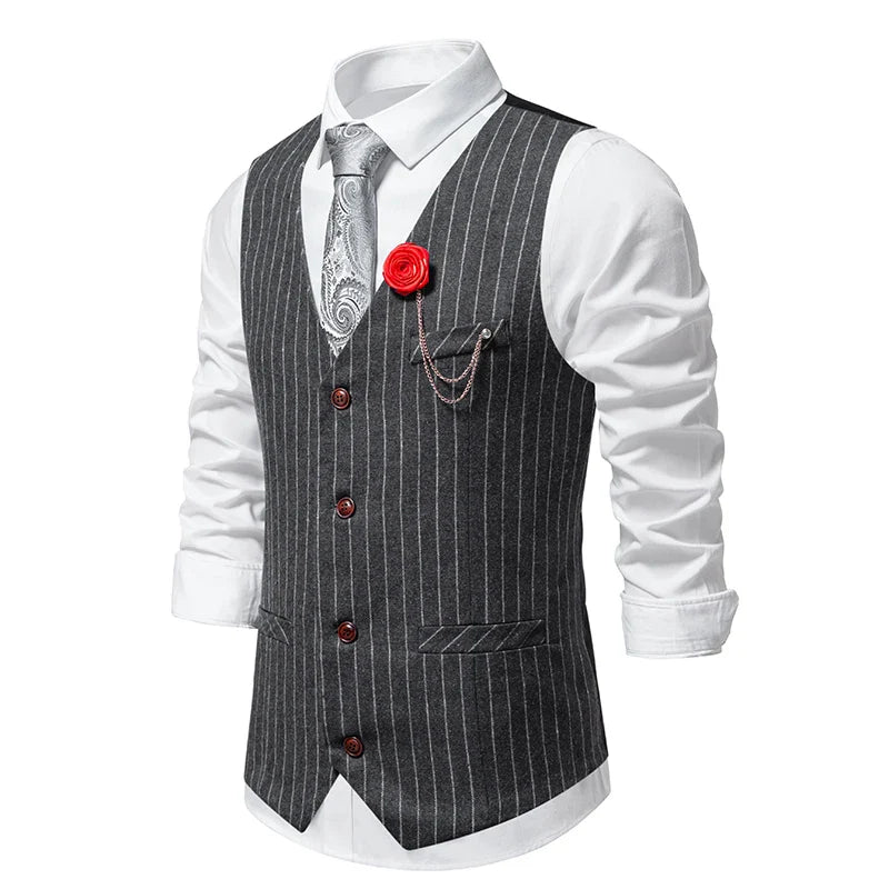Colete Masculino Risca de Giz Retro Maximus