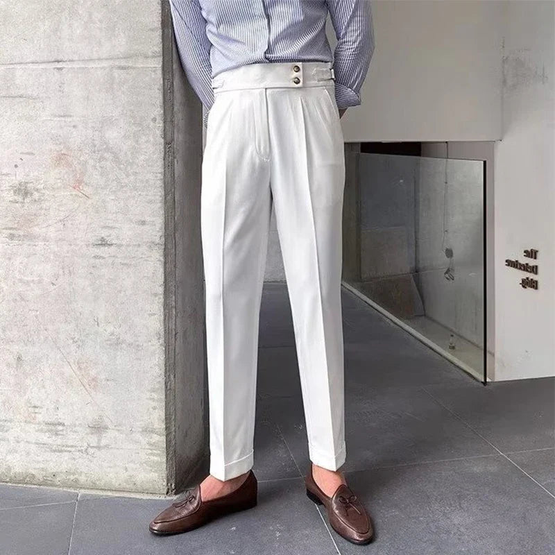 Calça Social Masculina de Alfaiataria Estilo Italiana Dominus