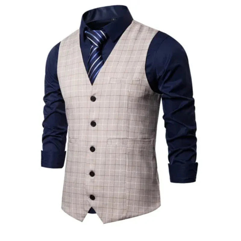 Colete Masculino Xadrez Formal Maximus