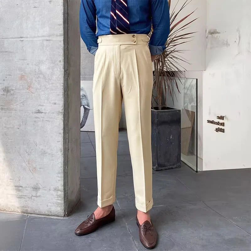 Calça Social Masculina de Alfaiataria Estilo Italiana Dominus